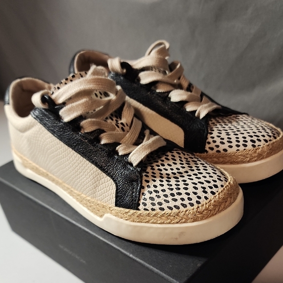 Crown Shoes - Crown Vintage Black and Cream Footwear